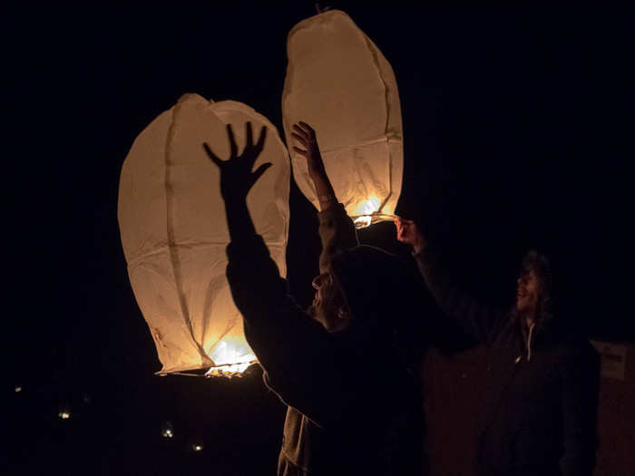 There were some paper lanterns to let off into the starry night sky. Unfortunately, I don’t think they were particularly well-made because a couple of them started drifting toward the other tents. One nearly lit a bathroom tent on fire.