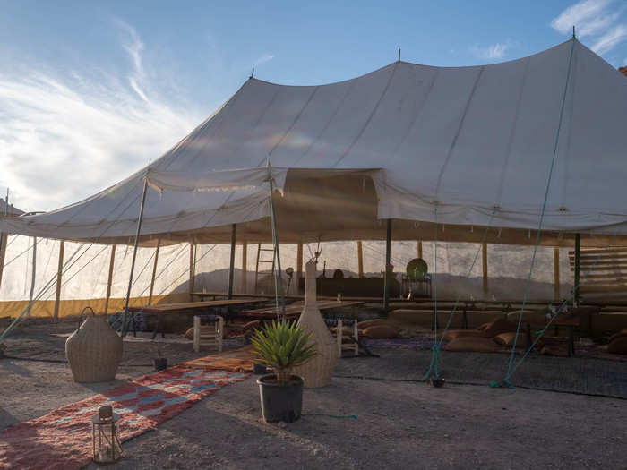 The festival area was small, but well designed. There was this large tent to hang out in behind the dance floor.