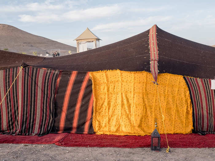 While Agafay had its own snazzy luxury tents for its guests, the tents for the festival attendees were a bit more hippy chic, if you know what I mean. This is what ours looked like.