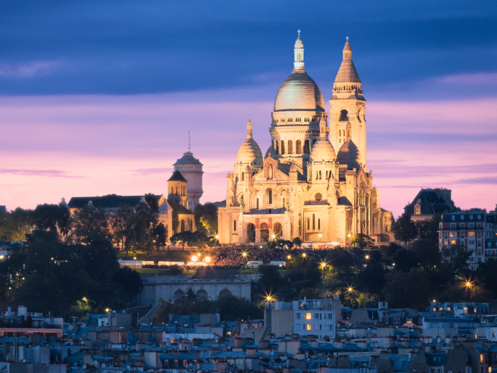 Sacre Coeur, the basilica that sits at the top of Montmartre, is the highest point in the city and the second most-visited monument in Paris.