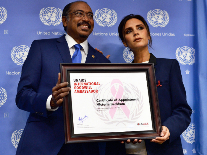 Victoria is a UNAIDS International Goodwill Ambassador, while her husband has been a UNICEF goodwill ambassador for more than 10 years.