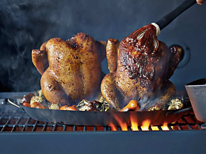 Two-in-One Vertical Chicken Roasting Pan