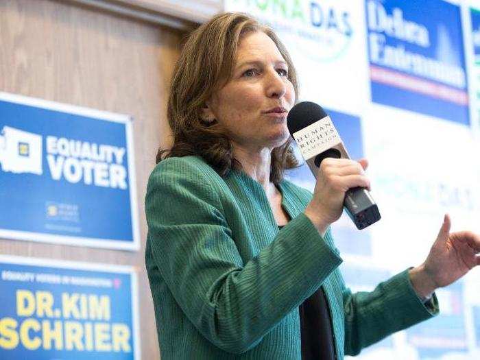 Pediatrician Kim Schrier, the first female doctor in Congress, is committed to bringing down the cost of prescription drugs and protecting people with pre-existing conditions, like herself. She represents Washington