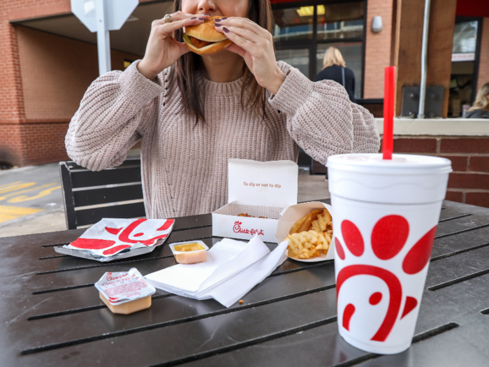 In fact, overall, the 30-minute time period we spent at Chick-fil-A was great: The ordering process, the short waiting time, the meal, and the customer service.