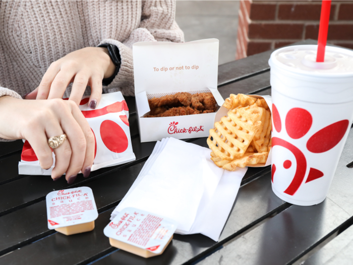 From the fries, to the sauce, to the sandwich and the chicken strips, everything about our Chick-fil-A meal was on point.