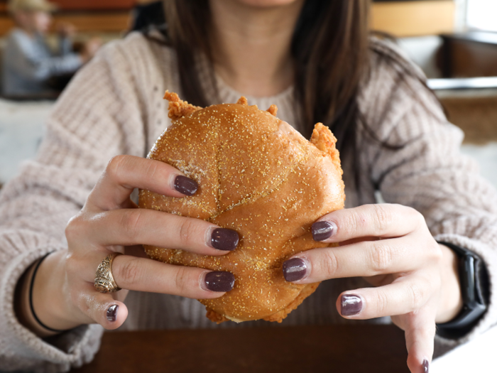 It was a good sized sandwich.