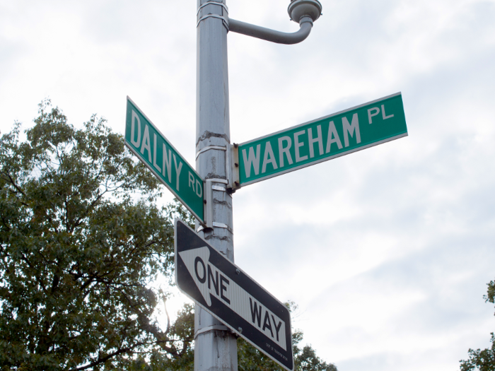 After about five minutes of walking, I came to Wareham Place, the street where President Trump lived until he was about 4 years old.