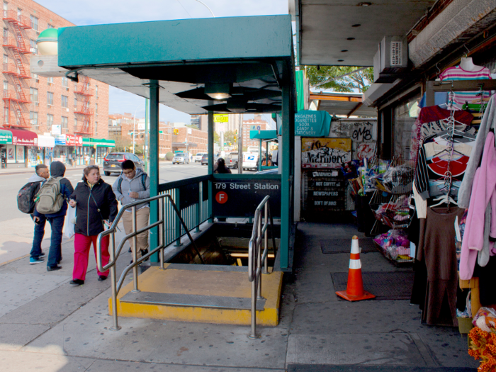 I decided to visit the neighborhood to see what it was like. The train ride from my office in lower Manhattan took about an hour and 10 minutes. I got off at the Hillside Av/179 St. stop in Jamaica, Queens, at the end of the F train line.