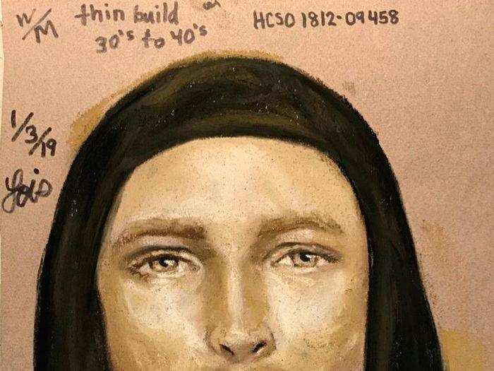 Law enforcement officials released a sketch of the suspect, which they believed to be a white man in his 30s or 40s.