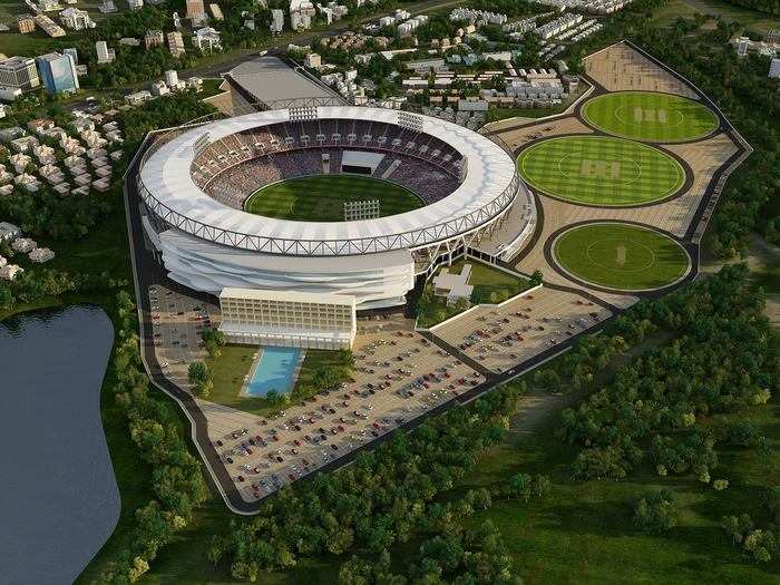 The stadium will constitute 76 corporate boxes. The stadium will not have any column constructions and hence the fans do not have to face any obstruction while viewing the match from any corner of the stadium.