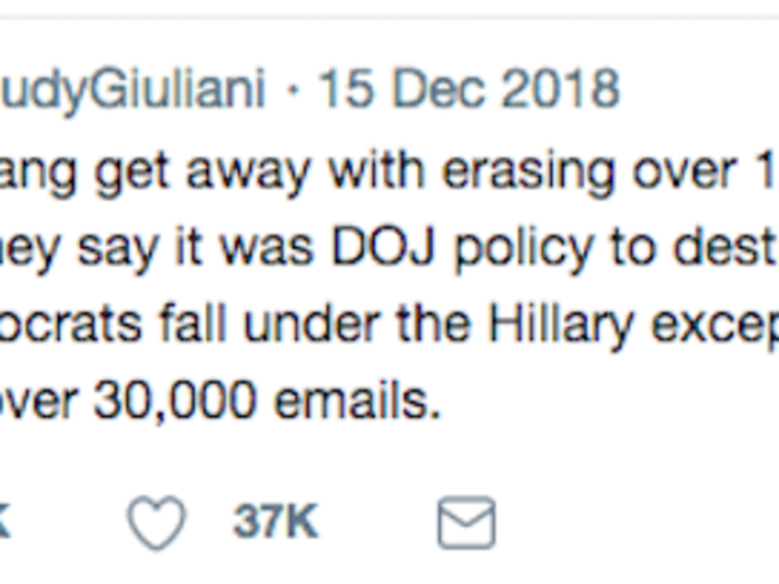 There is no evidence to support Giuliani