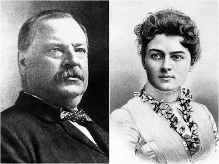 Former President Grover Cleveland, 49, married Frances Folsom, 22, in the Blue Room on June 2, 1886 in front of 50 guests before a grand dinner in the State Dining Room.