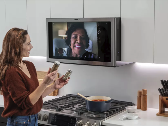 The Kitchen Hub includes a front-facing camera for video chatting and for taking photos.