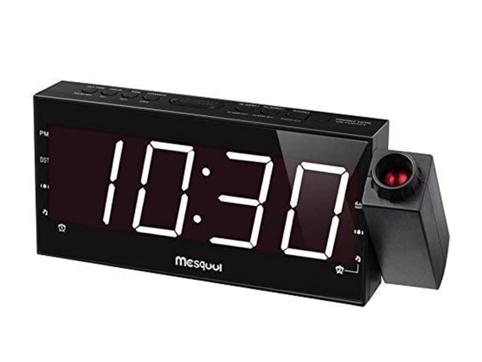 A projection alarm clock