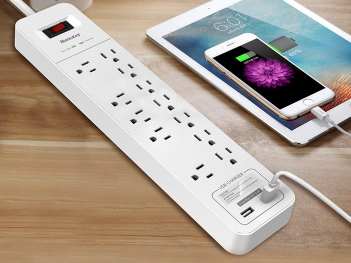 A power strip and extension cord