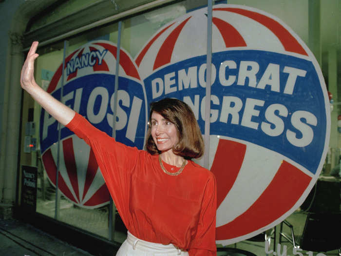 Nancy Pelosi during her first run for Congress in 1987.