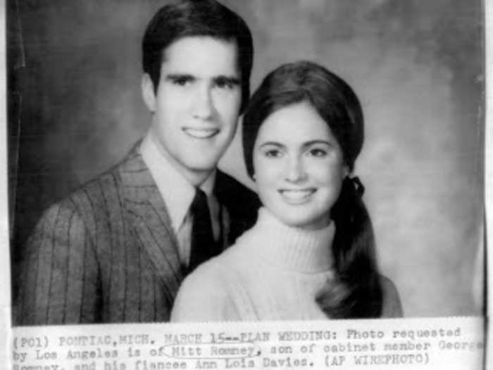 Mitt Romney married Ann Lois Davies two years before graduating from BYU.