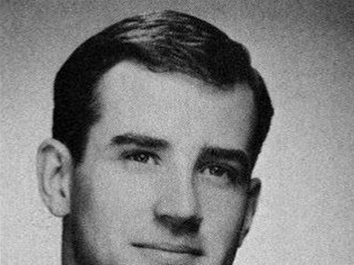 A young Joe Biden is pictured in the 1965 University of Delaware yearbook.