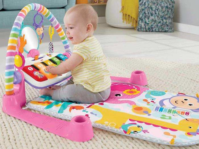 An interactive piano gym mat