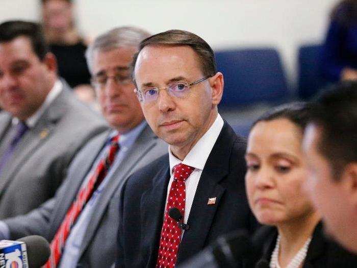 Sometime during the spring of 2017, Rosenstein reportedly suggested secretly recording Trump and brought up the 25th Amendment. The suggestion came to light in a September 2018 report from The New York Times.