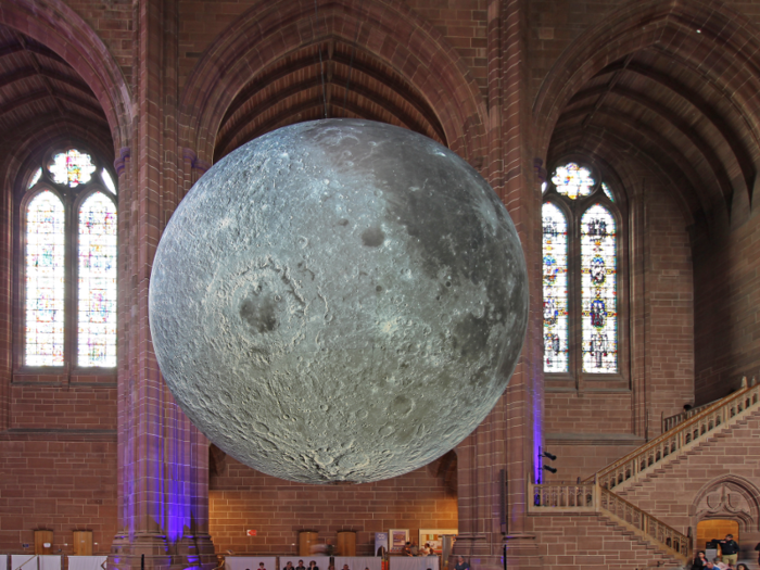 A 23-foot-wide replica of the moon is traveling the world.