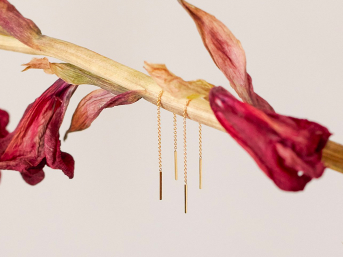 Light and wispy threaded earrings