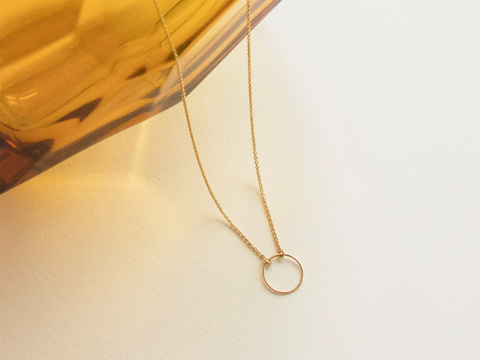 A simple circle necklace you can wear every day