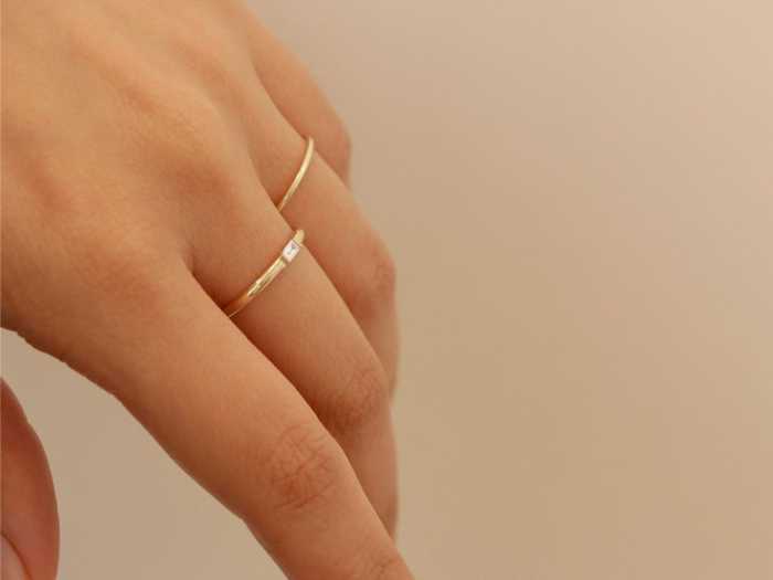 A sophisticated baguette ring