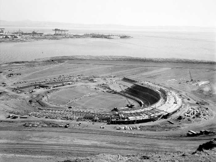 Construction of the 45,000-seat stadium began in August 1958.