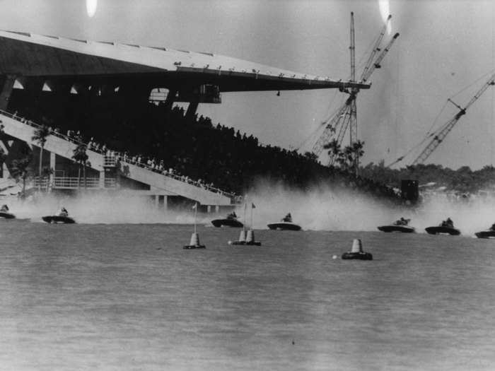 Miami Marine Stadium was constructed on Virginia Key in 1963.