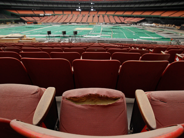 And the once bright-red seats became dirty and tattered.