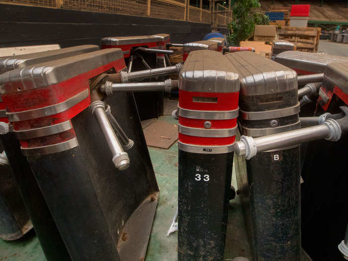 The turnstiles were quite literally bent out of shape.