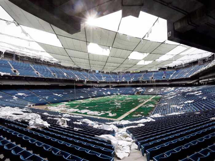 Just three years later, disaster struck when a winter storm caused the roof of the arena to cave in, leaving the entire venue in tatters.