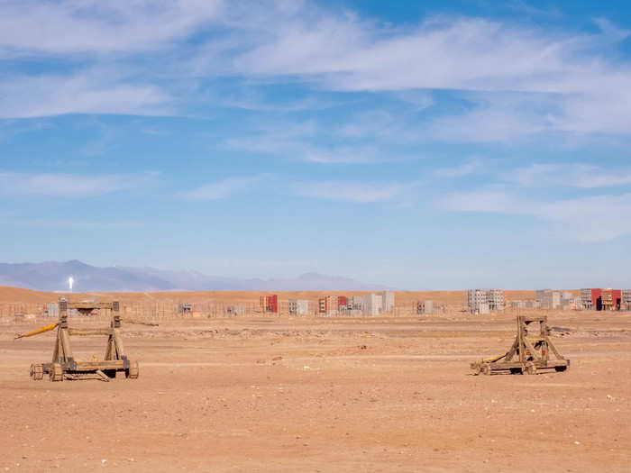 While these catapults were used for the 2005 Crusades epic "Kingdom of Heaven," directed by Ridley Scott. Scott has been one of the most prolific film directors at Atlas and in Morocco, having filmed "Black Hawk Down," "Gladiator," and "Body of Lies" there.