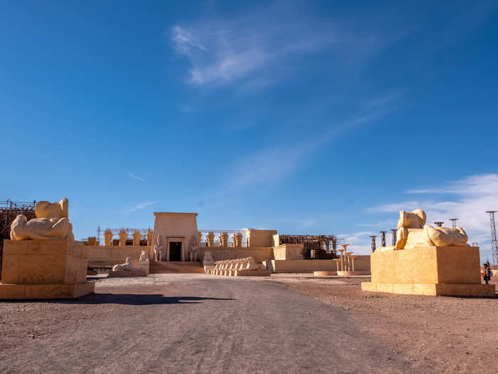 This is a not-quite full-size replica of the Egyptian temples at Abu Simbel. I