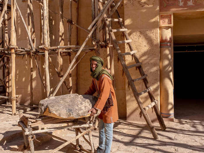 But like everything else at Atlas, what looks real is fake. This giant stone is painted styrofoam. It