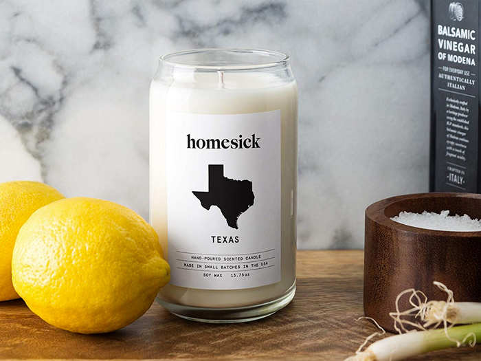 A candle that smells like home