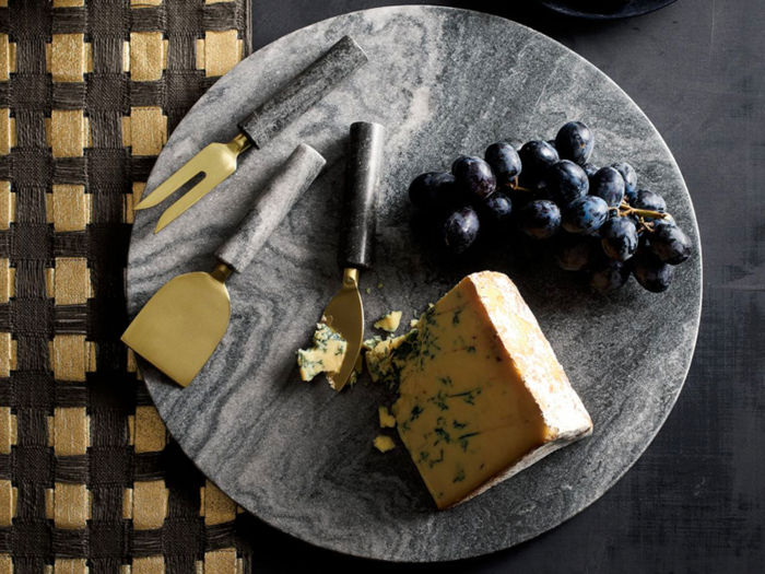 A marble cheese board