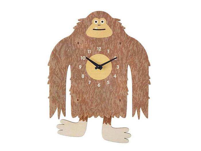 An adorable Bigfoot clock