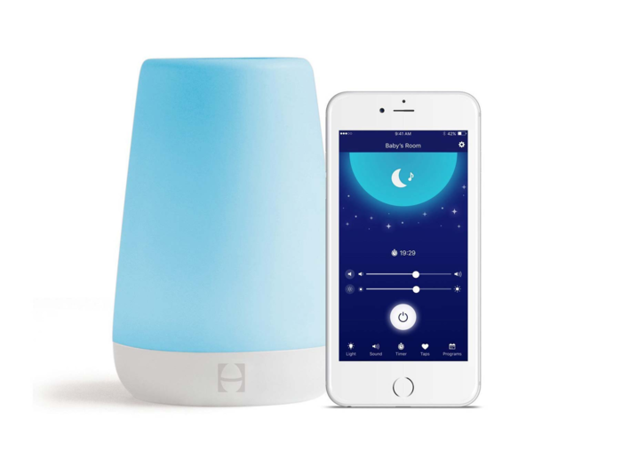 A nightlight and sound machine parents can control