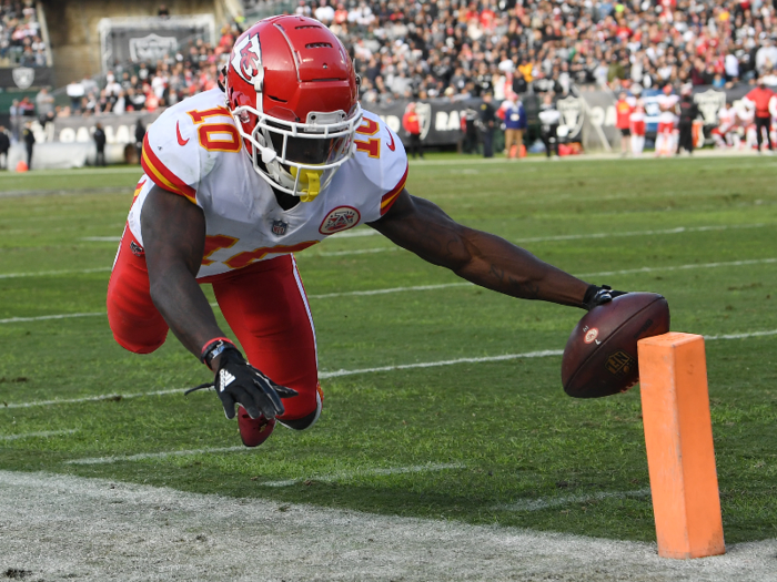 Tyreek Hill (+700) and T.Y. Hilton (+900) to score first touchdown