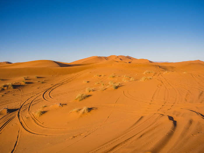 If I had to find my own way back, I would have been desperately lost. Every dune looks more or less the same. I imagine it is even more like that after a sandstorm.