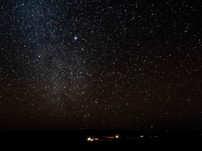 When the fire burned out, we began to look up at the stars. It was a clear night with a new moon so the sky was filled with glittering starlight. I spotted a few shooting stars and one of the Berbers pointed out Jupiter. My astrophotography clearly still needs some work.