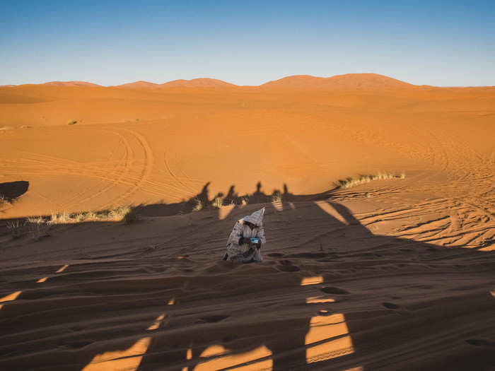 Our camel handler was deft with a camera though. Note he