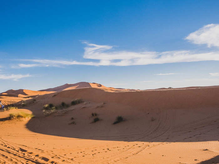 Moroccan legend maintains that the Erg Chebbi dunes were sent as a punishment from  God for failing to provide a tired traveller hospitality from the Sahara. They say it