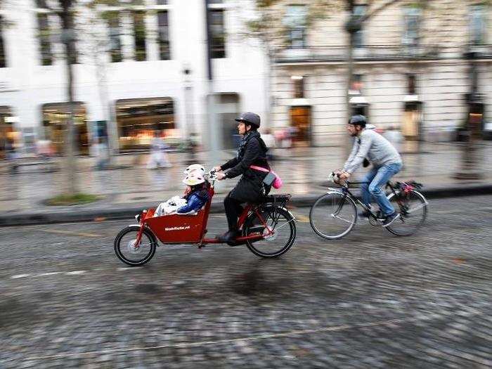 In Paris, the first Sunday of every month is free of cars.