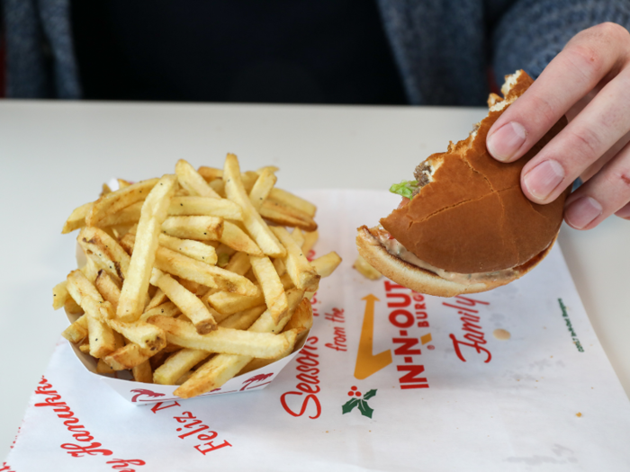 And the fries were pretty unimpressive. They were bland and mushy.