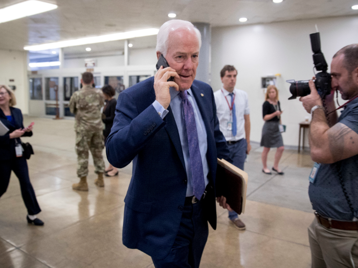 One method senators have developed since the invention of the mobile phone is making sure to take a call — or sometimes fabricate one — to avoid getting tough questions from reporters in the Senate subway area.