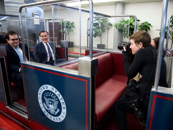 When senators are in the mood to go further in depth about whatever policy or situation they are discussing at the moment, they will sometimes take a journalist or a few with them for the train ride.