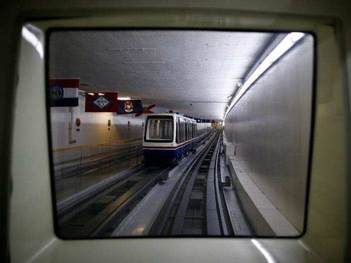 Today, the subway system consists of three lines. Two run along the Senate side of the Capitol, on the north side, and one runs along the House side to the south.